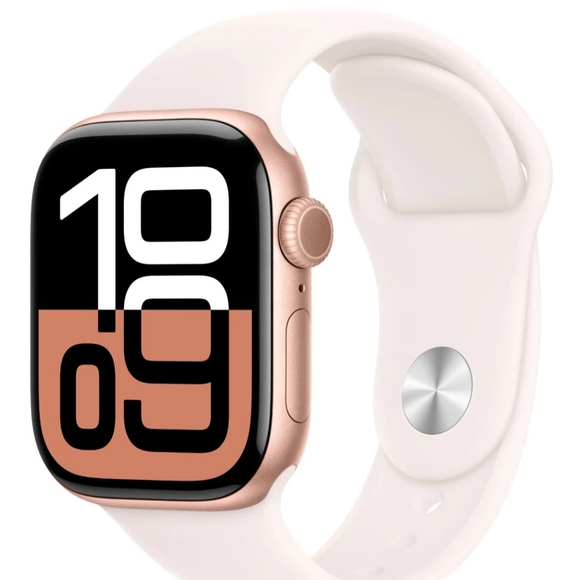 Apple Watch Series 10 (GPS) 42mm Aluminum Case with Light Blush Sport Band - S/M - Picture 2 of 7